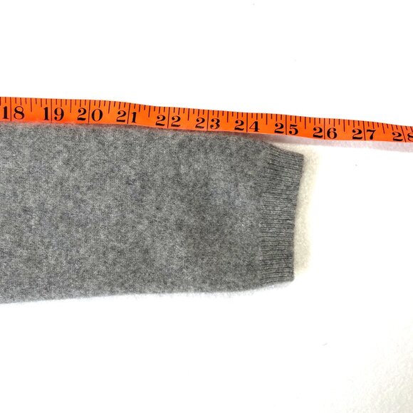 Celeste Gray Cozy Cashmere Hoodie Sweater Long Sleeves V Neck Pocket Size L - Picture 13 of 15